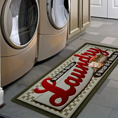 Vista 27 de Pauwer - Alfombra de cocina estilo granja, 20"X48", beige, antideslizante, lavable, hecha a máquina