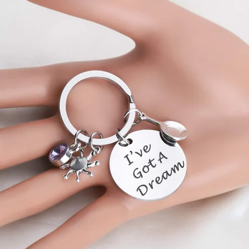 Vista 4 de BAUNA Rapunzel Pulsera inspiradora con citas enredadas con texto en inglés "I 've Got A Dream Fairy Tales Gift