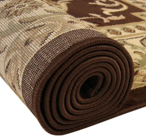 Vista 10 de Unique Loom - Alfombra clásica tradicional, colección Versalles, Polipropileno, Marrón marfil