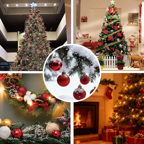 Vista 7 de 24 piezas de bolas de Navidad, 3 cm / 1.2" Bolas de Navidad, bolas de árbol de Navidad reutilizables, adornos de Navidad, bolas de Navidad