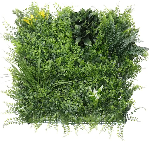 Vista 9 de ECOOPTS Rejilla de privacidad de hiedra sintética, paneles artificiales de boj de 20 x 20 pulgadas, plantas de seto topiario para decoración