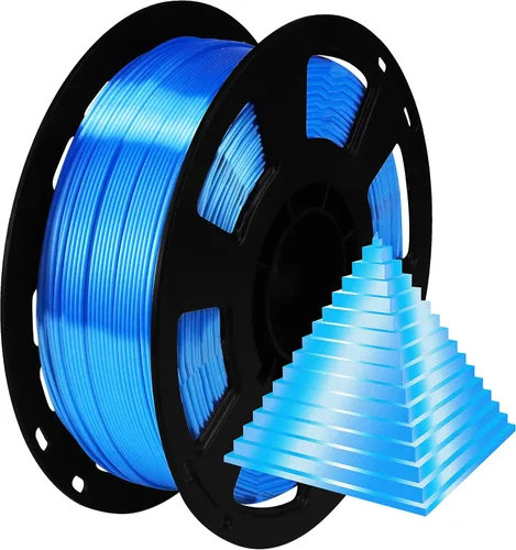 Vista 15 de Bblife - Filamento PLA multicolor de arcoíris, brillante, cambia rápidamente de color y tiene un efecto sedoso, material para impresión 3D, 2.2