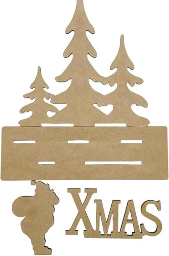 Vista 5 de Decoración de mantel de Papá Noel de Navidad Decoraciones de mantel de madera Decoración de árbol de Papá Noel Decoración de chimenea