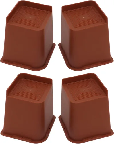 Vista 4 de SUNGOOYUE Heavy Duty Bed Risers, 6 Inch Stackable Furniture Risers with Anti Slip ABS for Sofa Table Couch Chair Bed Frame, Supports Up to 10000 Lbs