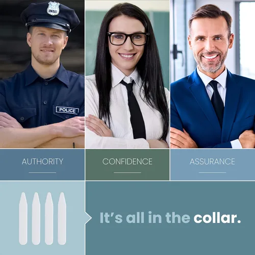 Vista 3 de 100 estancias de cuello de plástico para hombres camisa de vestir 2 "2.2" 2.5" 2.7 o 3" pulgadas