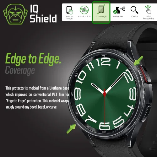 Vista 6 de IQShield Protector de pantalla compatible con Samsung Galaxy Watch 7, 6, 5, 4 (1.575 pulgadas) / Watch FE (1.575 pulgadas) (6 unidades)