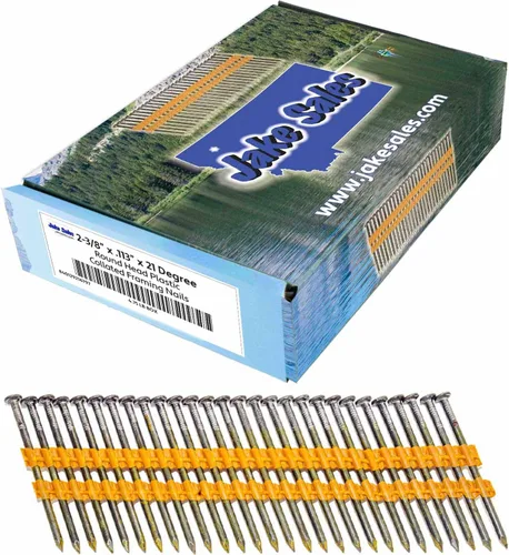 2-3/8 pulgadas x .113 (8d) 21 grados de plástico de 21 grados en tira de plástico - (caja pequeña) ~ 700 clavos