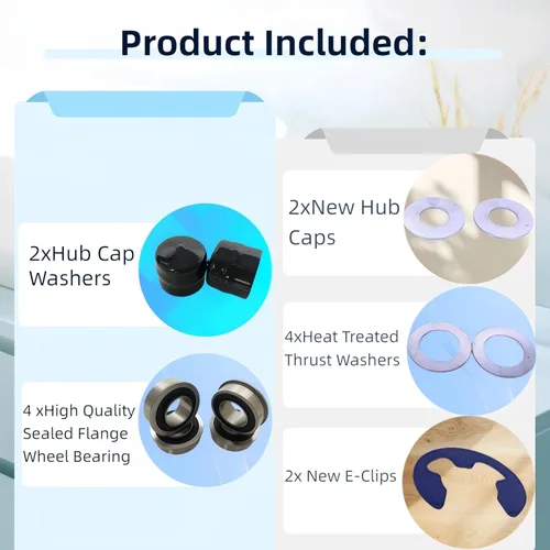 Vista 2 de DEEG 4 piezas 9040H cortacésped rueda delantera buje a rodamiento kit de conversión sustituye a artesano, Husqvarna, Murray, Sears, AYP, Poulan