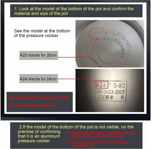 Accesorio de repuesto de silicona para olla a presión compatible con múltiples (7.9 in)