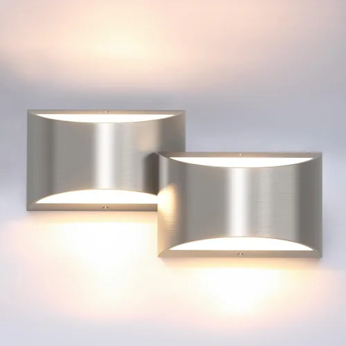 Vista 20 de Aipsun Aplique de pared de aluminio moderno LED para interiores, luces de pared interiores, 1 paquete, lámpara de montaje en pared con cable, luz