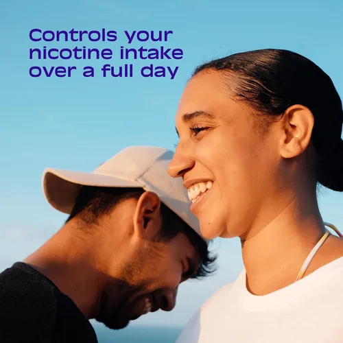 Vista 6 de NicoDerm CQ Paso 1 Parches de nicotina para dejar de fumar, 21 mg, ayuda para dejar de fumar, 7 unidades (kit de 1 semana)