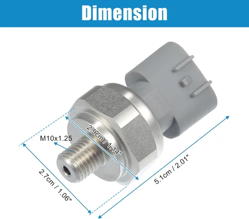 Vista 7 de X AUTOHAUX Sensor de presión de aceite del motor Interruptor Unidad de envío 37260-PZA-003 4990007711 Sensor de presión de inyección de combustible
