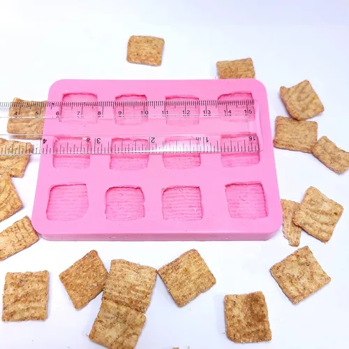 Vista 3 de Molde de vela de jabón de tostada de cereales crujientes de canela para molde de cera para molde de canela de cereales de resina