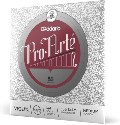 Vista 12 de D'Addario J56 1/2M Pro-Arte Cuerdas de Nylon para Violín, Mediano