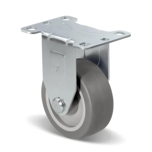 Vista 17 de Ruedas resistentes de 3 pulgadas, ruedas giratorias con frenos, ruedas de placa con rueda de goma para muebles, plataforma, camión, carrito