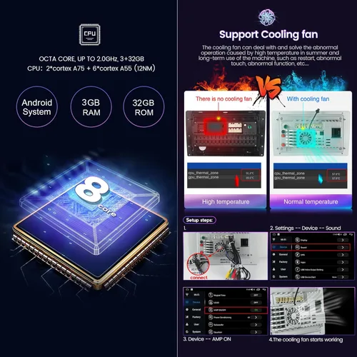 Vista 5 de MekedeTech Radio de coche Android 12 para Toyota Camry 2007 2008 2009 2010 2011 soporte inalámbrico Carplay Android Auto, pantalla táctil