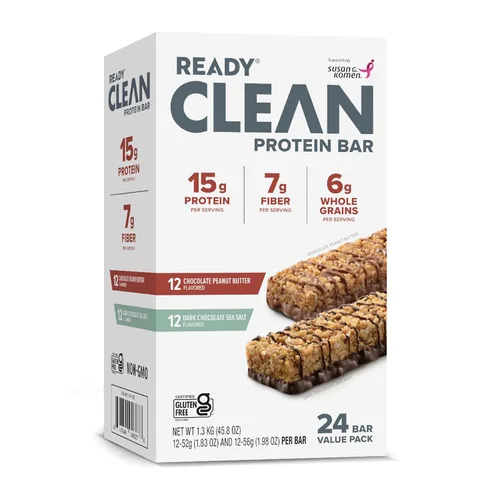 Ready Barras de proteínas: aperitivo alto en proteínas con 0.55 onzas de proteína de suero de leche, con semillas de lino y omega-3 para una energía