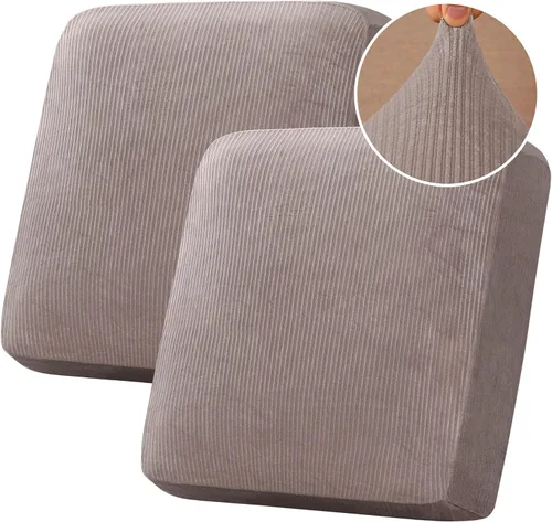 Vista 67 de H.VERSAILTEX Funda de cojín elástica de terciopelo para sofá, funda de cojín de felpa para cojines de silla, protector de muebles, cojín de asiento