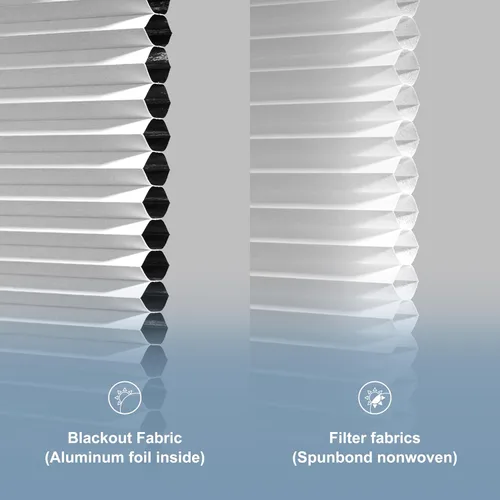 Vista 9 de Boolegon Persianas celulares, instalación fácil: sin taladro, herramientas o tornillos, opacas, ventana o puerta, sin cordón, de panal de abeja