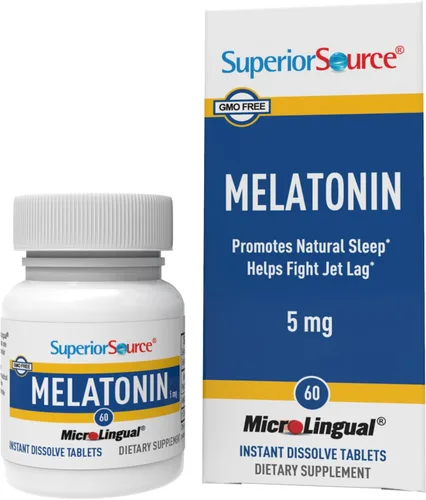 Vista 9 de Superior Source Melatonina 3 mg, tabletas microlingües de disolución rápida, 60 unidades, con manzanilla, apoyo natural para dormir, melatonina