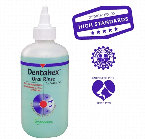 Vista 6 de Vetoquinol Dentahex - Enjuague de higiene bucal para mascotas, 8 onzas