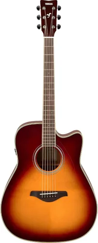 Vista 7 de Yamaha FGC-TA Dreadnought Cutaway Guitarra Transacústica con Chorus y Reverb, Negro