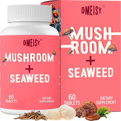 Complejo de hongos sublingual, suplemento de hongos 18 en 1, melena de león, reishi, cola de pavo y más, suplementos cerebrales para memoria y Rosa