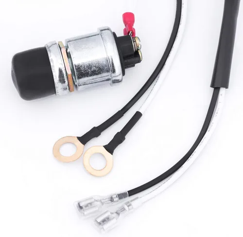 Vista 4 de Roykaw Kit universal de bocina de carrito de golf de 12 voltios con botón montado en el suelo y arnés de cableado compatible con EZGO Club Car