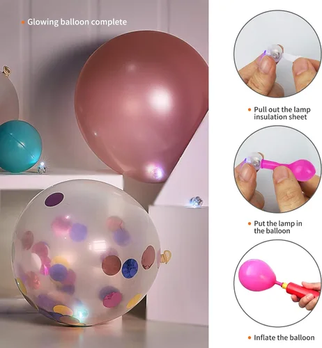 Vista 4 de Aogist - 100 luces de globo, mini luz impermeable de tiempo de espera prolongado y parpadeo, alimentada por pilas, lámpara de bola LED redonda