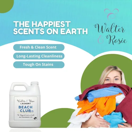 Vista 5 de Walter & Rosie Beach Club - Detergente para ropa de lujo, aroma inspirado en el parque con notas verdes y jazmín blanco, detergente para ropa