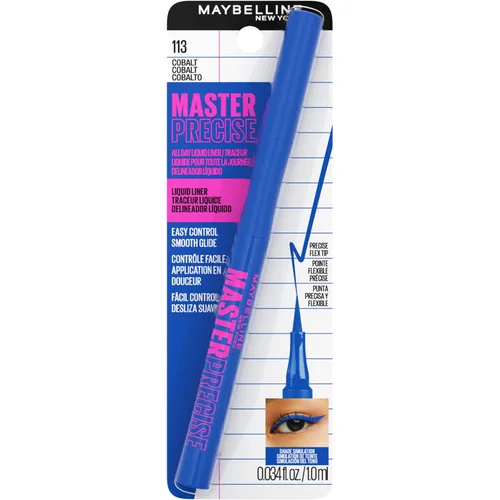 Vista 9 de Maybelline Eyestudio Master Precise All Day - Delineador líquido impermeable para todo el día, negro, 2 unidades (el embalaje puede variar)