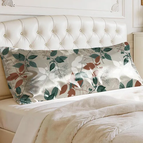 Vista 62 de EXQ Home - Funda de almohada de satén para cuidar el cabello y la piel, tamaño estándar, de seda con estampado negro, juego de 2 fundas con cierre