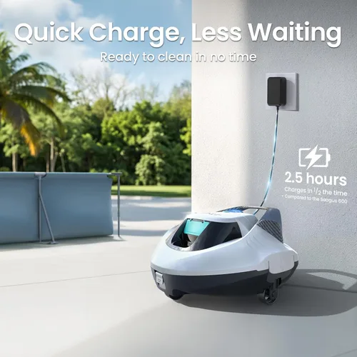 Vista 8 de (2026 Upgrade) AIPER Seagull SE Cordless Robotic Pool Cleaner, Above Ground Pool Vacuum with LED Indicator, Lasts 100 Mins, Self-Parking, Ideal for