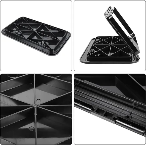 Vista 8 de NovelBee Escotilla de cubierta marina, tapa rectangular de 14 x 24 pulgadas para caravana marina RV