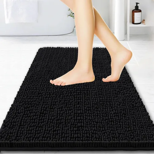 Vista 49 de BOANKODU Alfombras de Baño 47x17, Alfombras de Baño Extra Suaves y Absorbentes de Chenilla, Respaldo de PVC de Secado Rápido, Alfombras de Baño