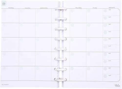 Vista 23 de Talia Recambios de cuaderno con disco (kit de accesorios (divisores en colores pastel), junior (5.5 x 8.5 pulgadas)) Kit de accesorios