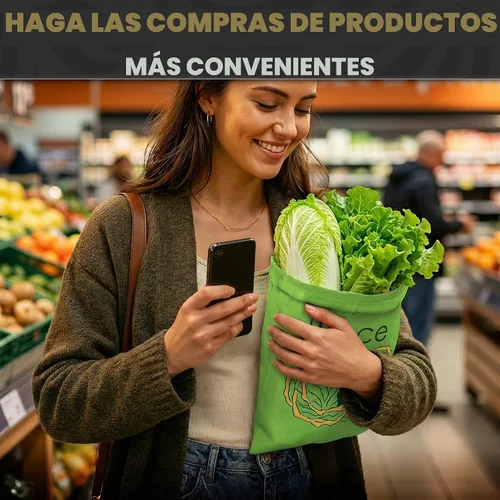 Vista 7 de Lechuga Keeper para refrigerador – Bolsas de almacenamiento reutilizables de 3 capas con forro de aluminio y cordón Transpirable, lavable