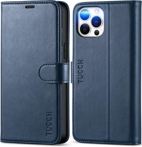 Vista 11 de TUCCH Funda tipo cartera compatible con iPhone 12 Pro Max 5G de 6.7 pulgadas, con ranura para tarjetas de piel sintética