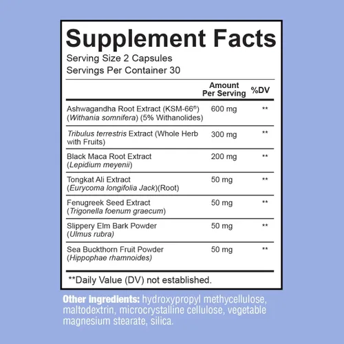Vista 2 de Cápsulas de apoyo de la humedad vaginal prémium – Humedad y estado de ánimo vaginales, función sexual y relajación, sequedad vaginal, bienestar e