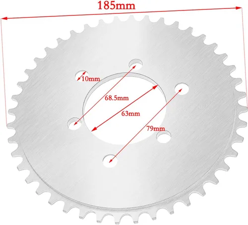 Vista 3 de sthus Piñón CNC 44T con adaptador de 1.5 pulgadas, se adapta a bicicletas motorizadas de 60cc 66cc 80cc (azul)