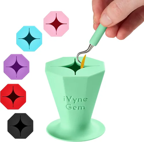 Vista 10 de iVyne Gem - Colector de desechos de vinilo con succión y soporte para herramientas de deshierbe para vinilo (negro)