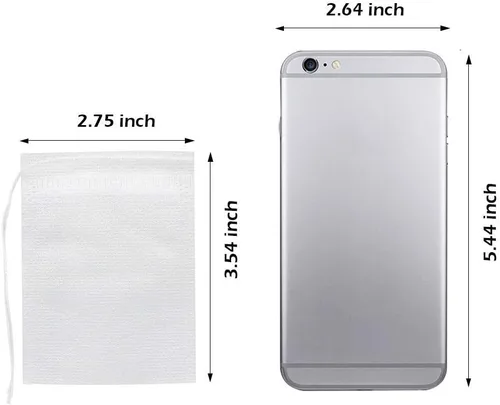 Vista 2 de Fenshine 400 Piezas Bolsas de Filtro de Té Desechables Bolsas de Té Vacías con Cordón Sellable Bolsas Infusoras de Té para Té de Hoja Suelta