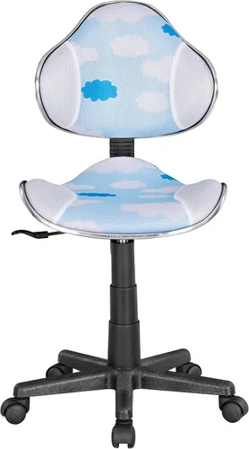 Vista 17 de JJS Silla ejecutiva de computadora con respaldo bajo para oficina en casa, silla ergonómica de malla con base extra grande y almohadillas, negro/gris