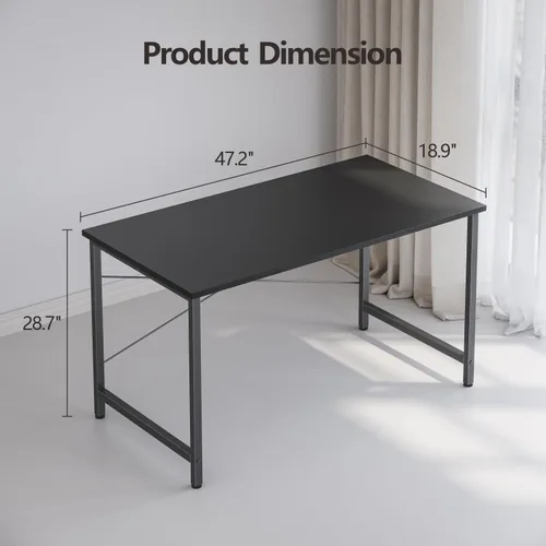 Vista 37 de CubiCubi Escritorio para computadora de 32 pulgadas, mesa de estudio para oficina en casa, escritorio de PC de estilo moderno y simple, marco