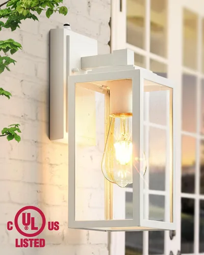 Vista 99 de VIANIS Lámpara de pared dorada para exteriores, sensor de atardecer a amanecer, apliques de montaje en pared exterior para casa, lámparas de pared