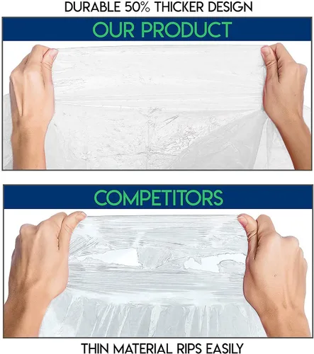 Vista 3 de Lingito Clear Emergency Rain Ponchos Adults, Thicker, 100% Waterproof Emergency Camping Rain Poncho, Amusement Parks, Hikes