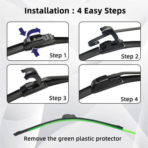 Vista 5 de Car Wiper Compatible with Hyundai i30 I30 FD 2010-2012 Car Front Rear Wiper Blades Soft Rubber Windscreen Wipers Auto Windshield 24"+18"+12" 2011 3