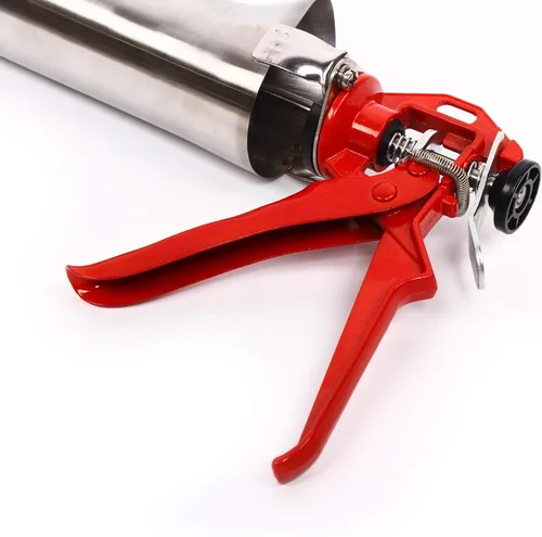 Vista 4 de Pistola de calafateo manual, herramienta aplicadora de pistola de lechada de mortero de cemento + 2 boquillas