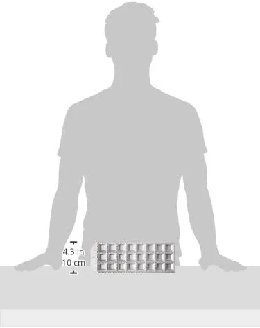 Vista 2 de Eppicotispai Fabricante de ravioles cuadrados de aluminio de 24 agujeros con rodillo