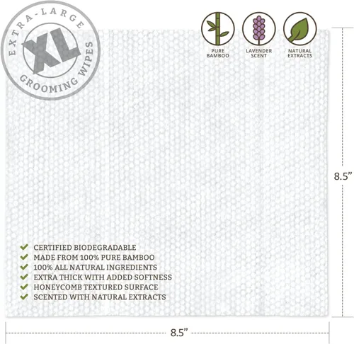 Vista 3 de Doggy Do Good Toallitas para mascotas (extra grandes) - 60 unidades (aroma a lavanda)